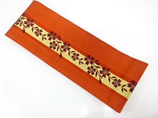 JAPANESE HANHABA OBI / WOVEN SAKURA
